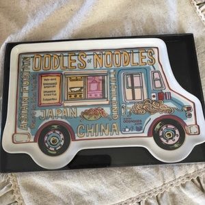 Food truck plate. Ramen Noodle food truck ceramic serving dish or platter plate